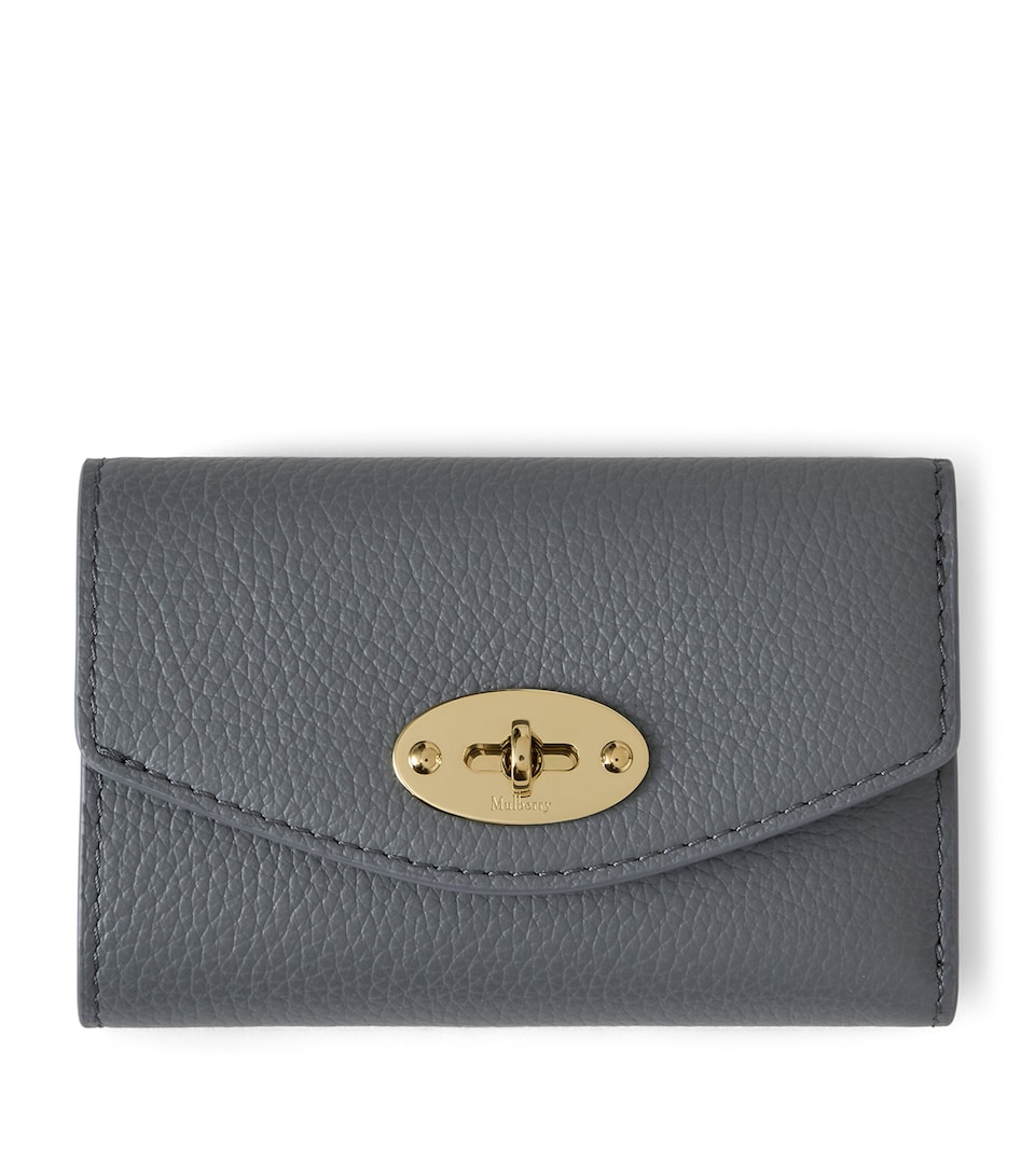 Mulberry Leather Folded Darley Wallet Foggy Grey