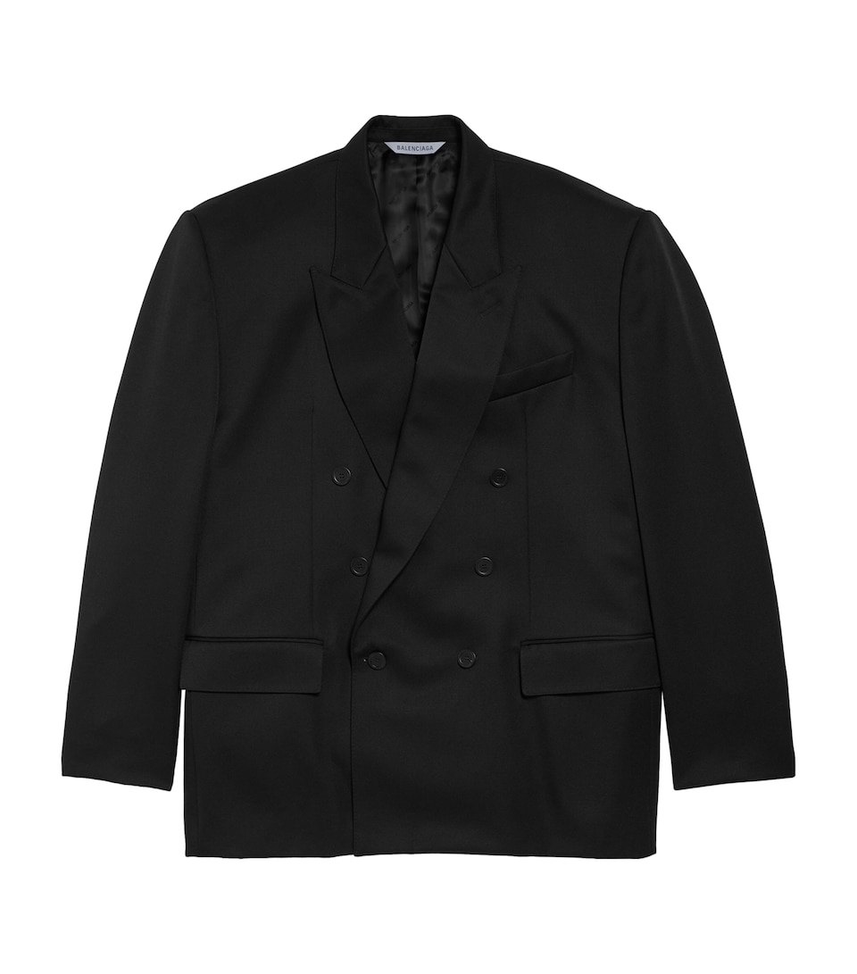 Balenciaga Mens Wool Oversized Too Far Blazer