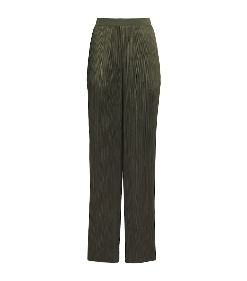 Satin Amber Wide-Leg Trousers