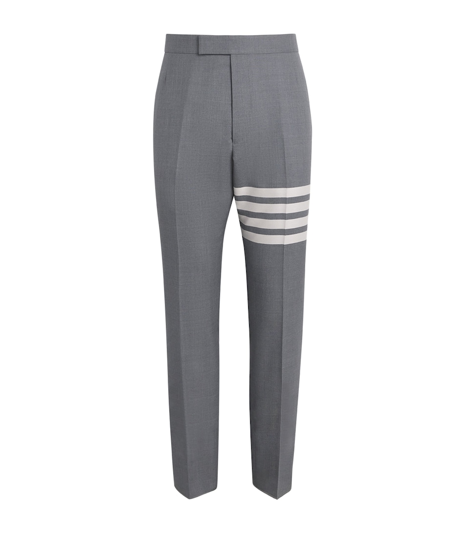 Wool 4-Bar Stripe Tailored Trousers