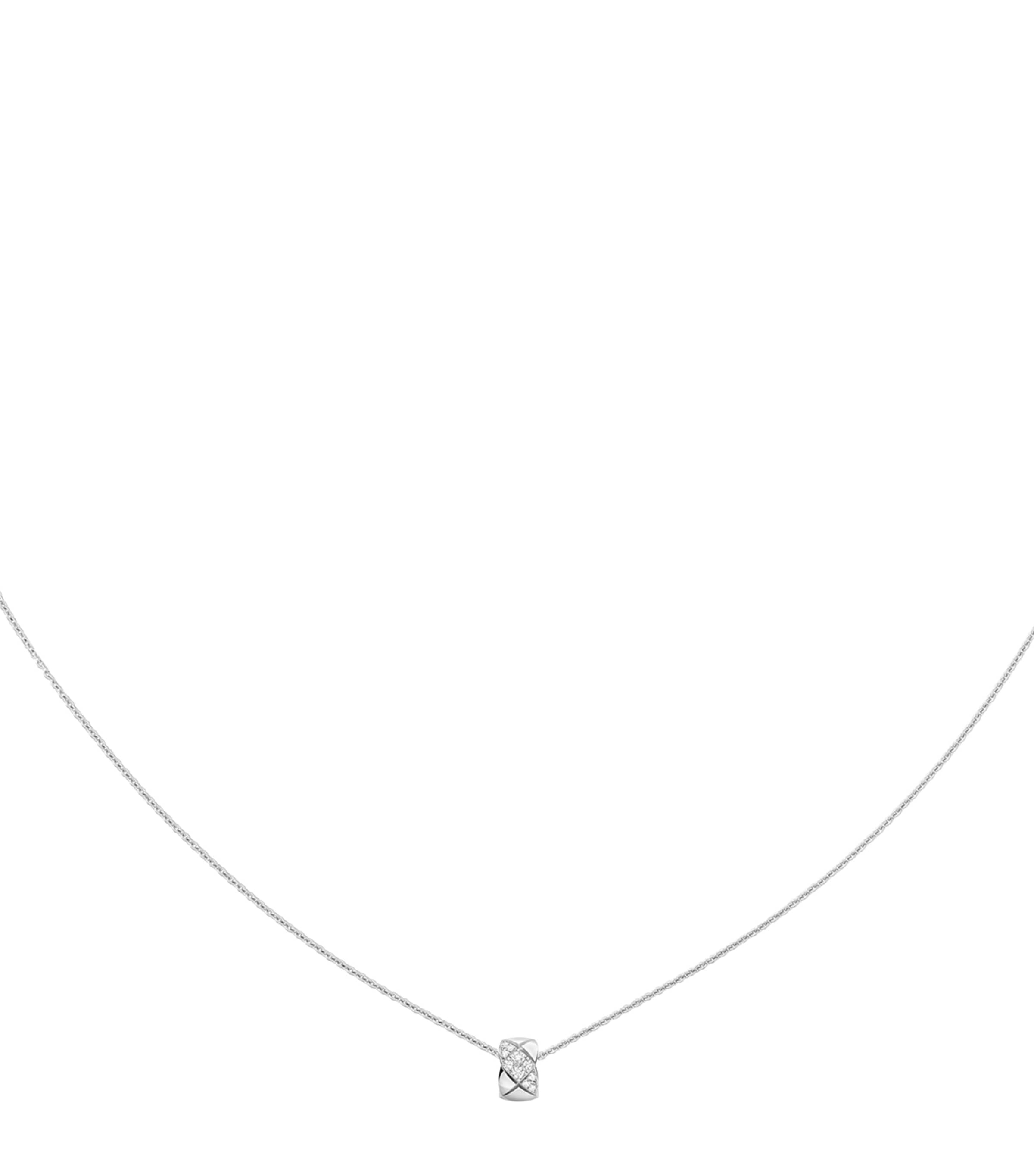 White Gold and Diamond Coco Crush Necklace