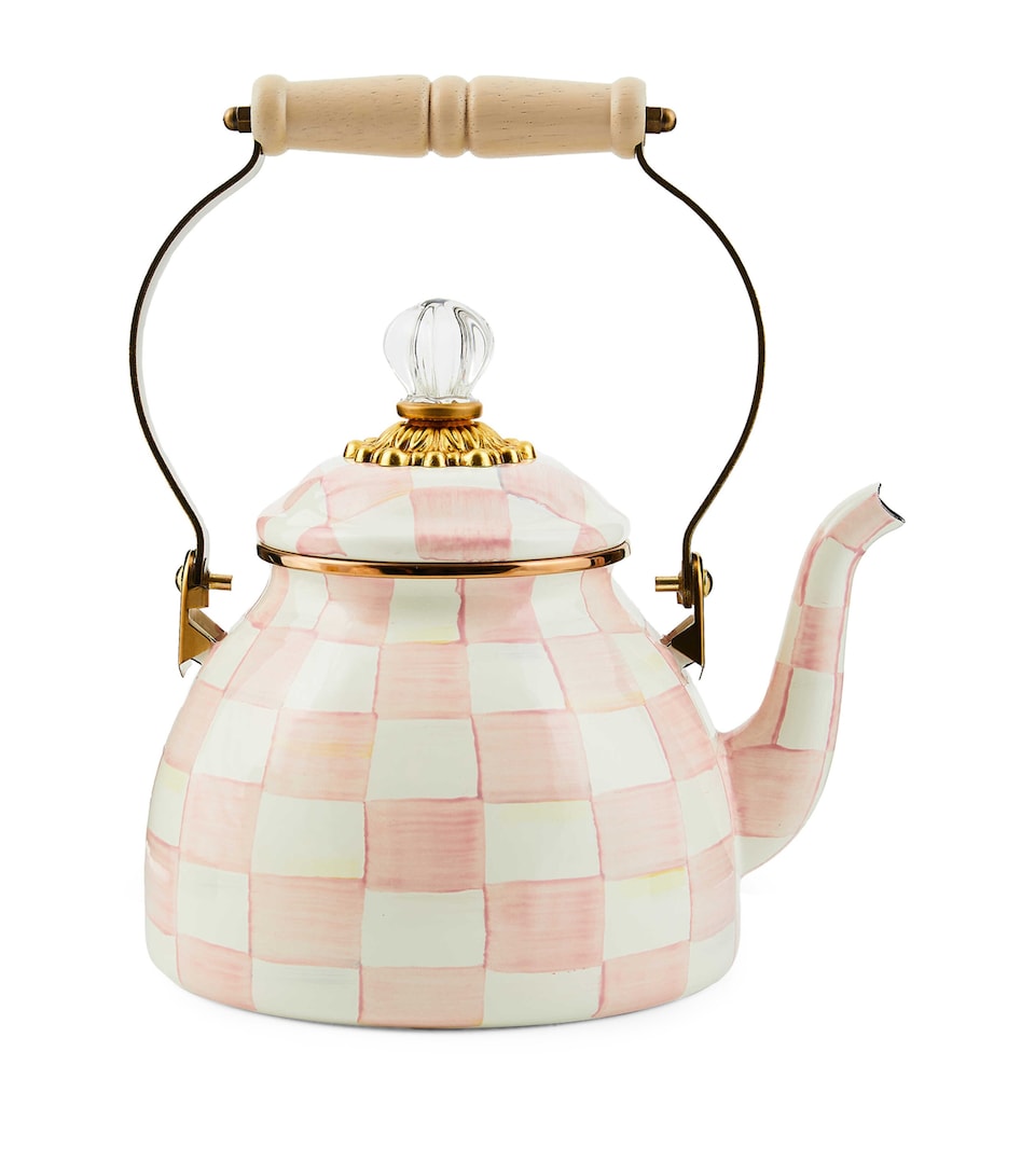MacKenzie-Childs Rosy Check Kettle (1.89L) Pink