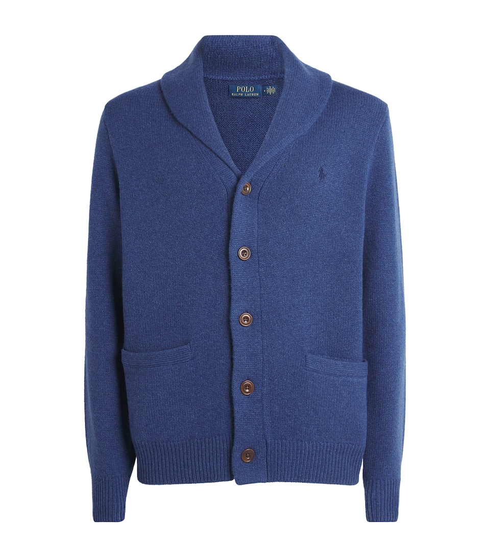 Wool-Cashmere Shawl-Collar Cardigan
