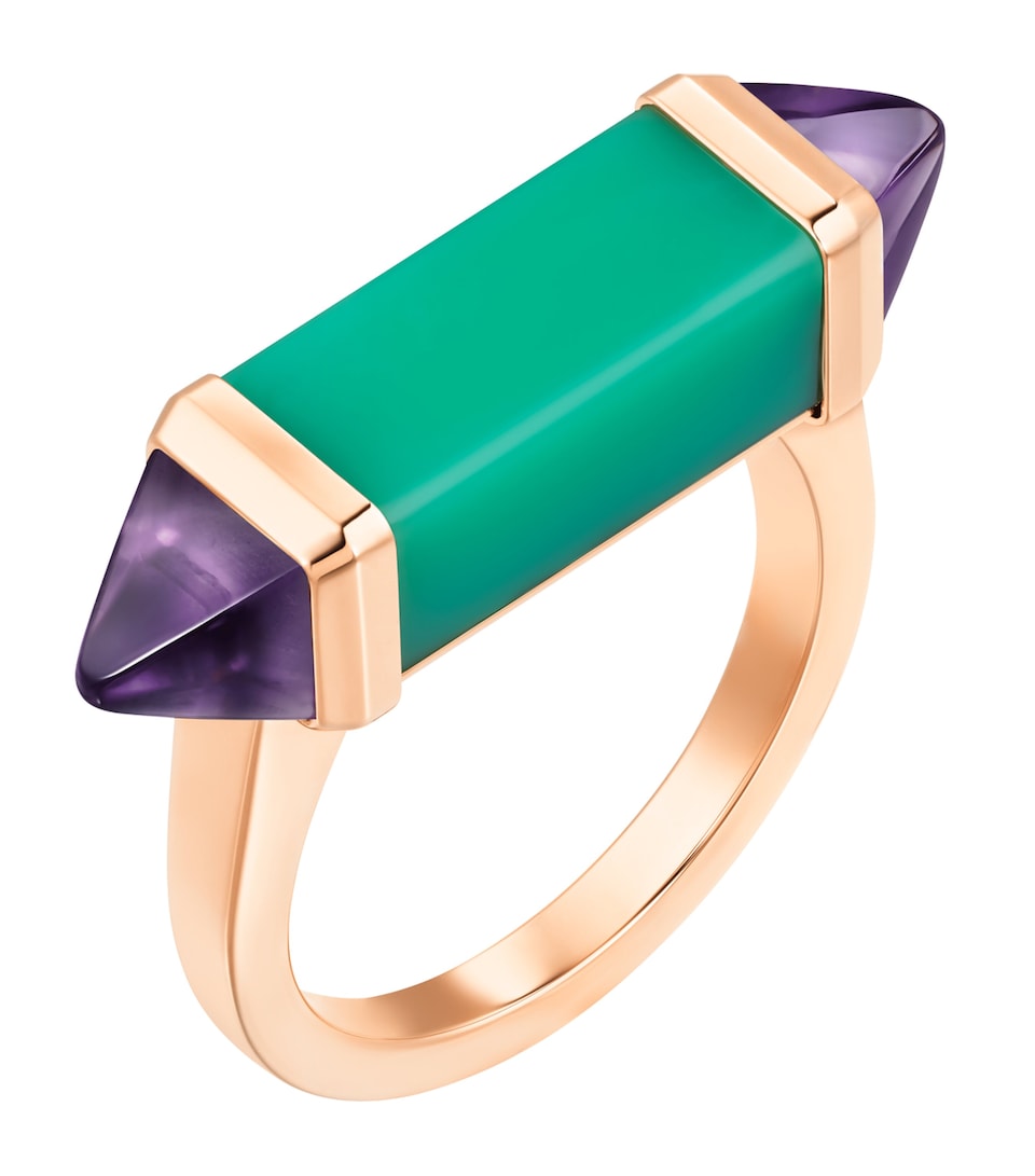 Rose Gold, Amethyst and Chrysoprase Les Berlingots de Cartier Ring