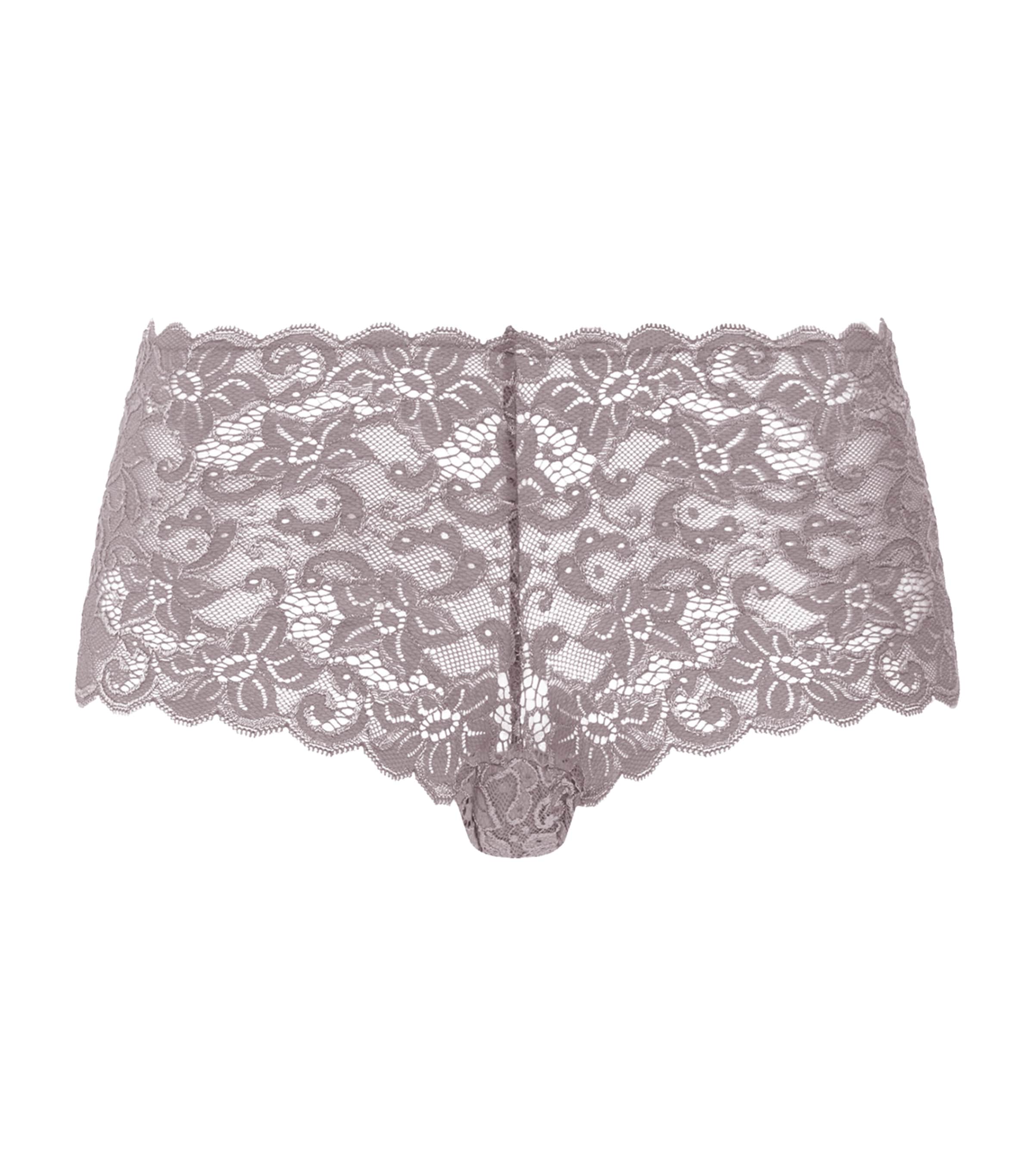 Hanro Womens Lace Moments Maxi Briefs Stormy Rose