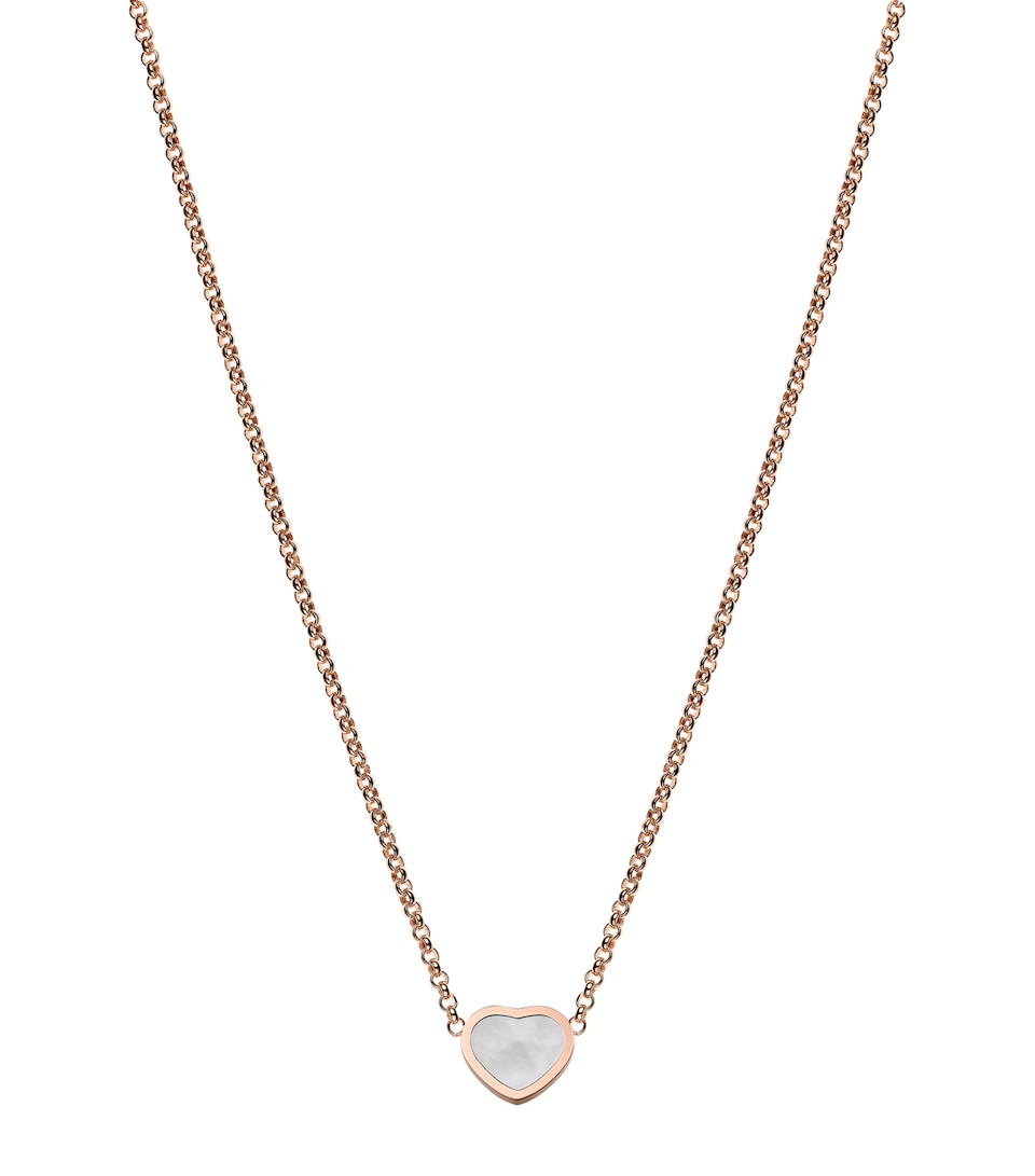 Rose Gold and Mother-of-Pearl My Happy Hearts Pendant Necklace