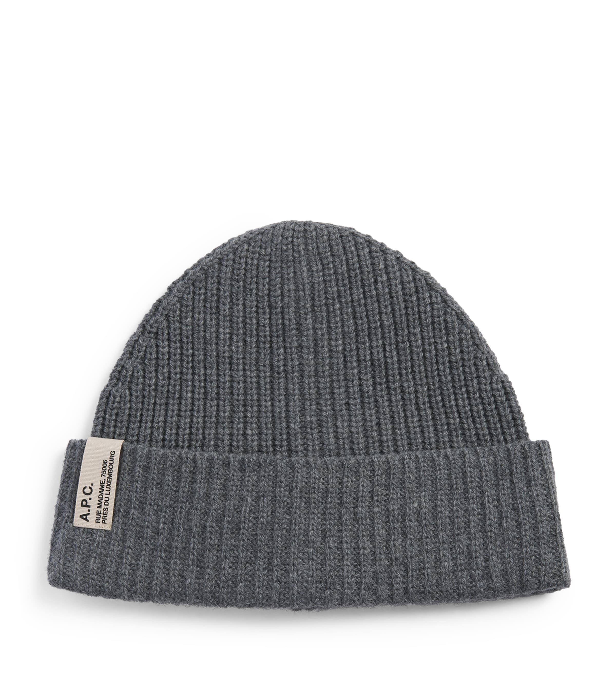 A.P.C. Wool-Cashmere Noa Beanie Lad Anthracite