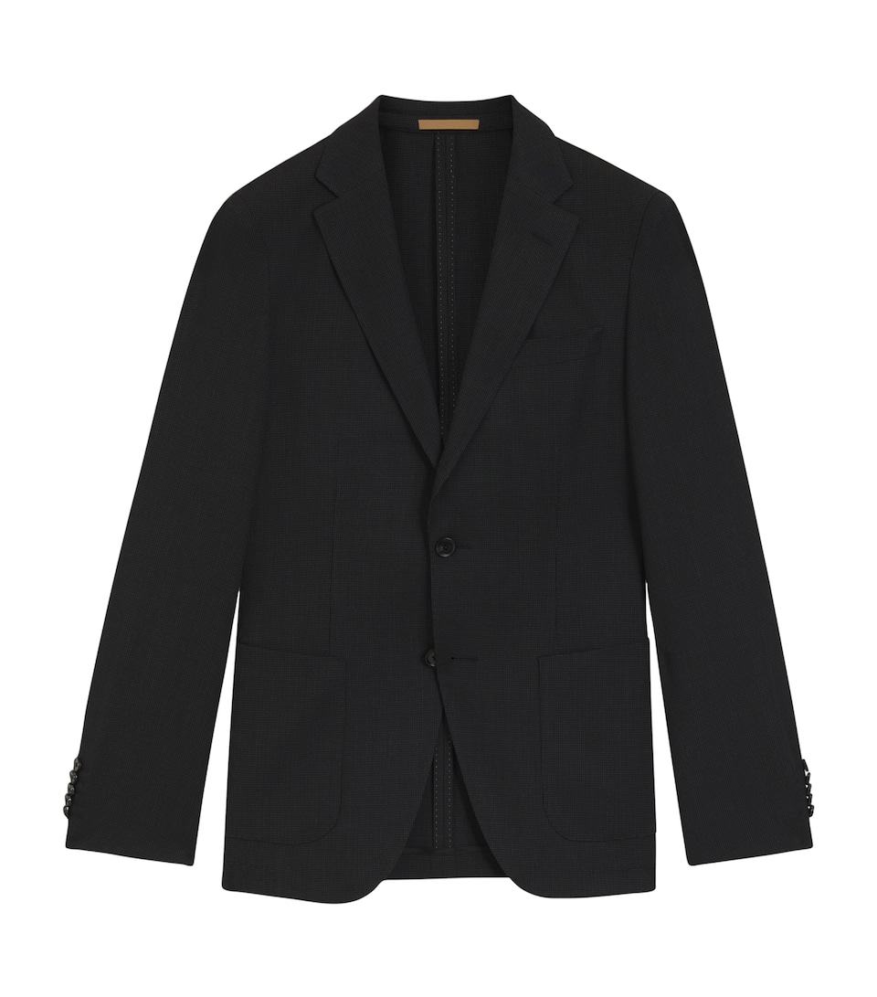Wool-Silk Slim Fit Blazer