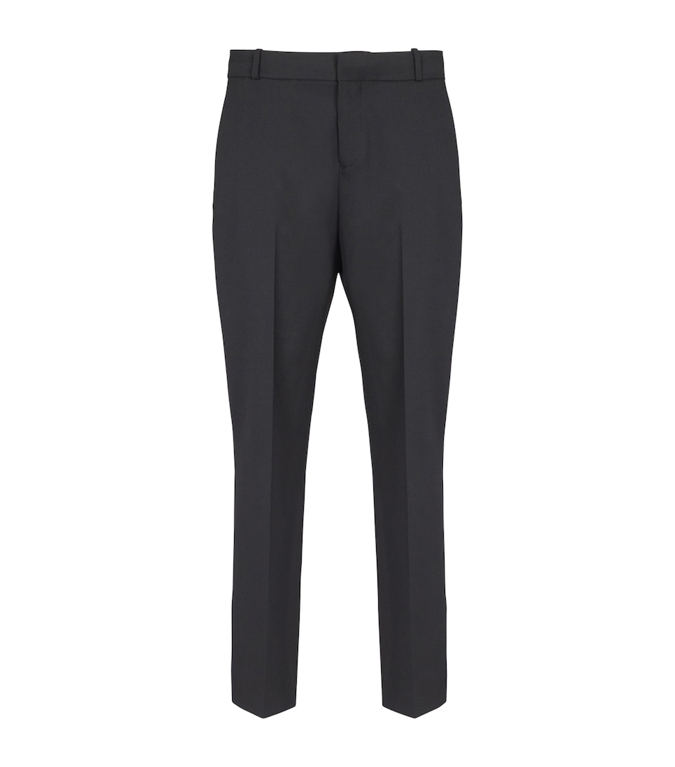 Wool Slim Tailored Trousers