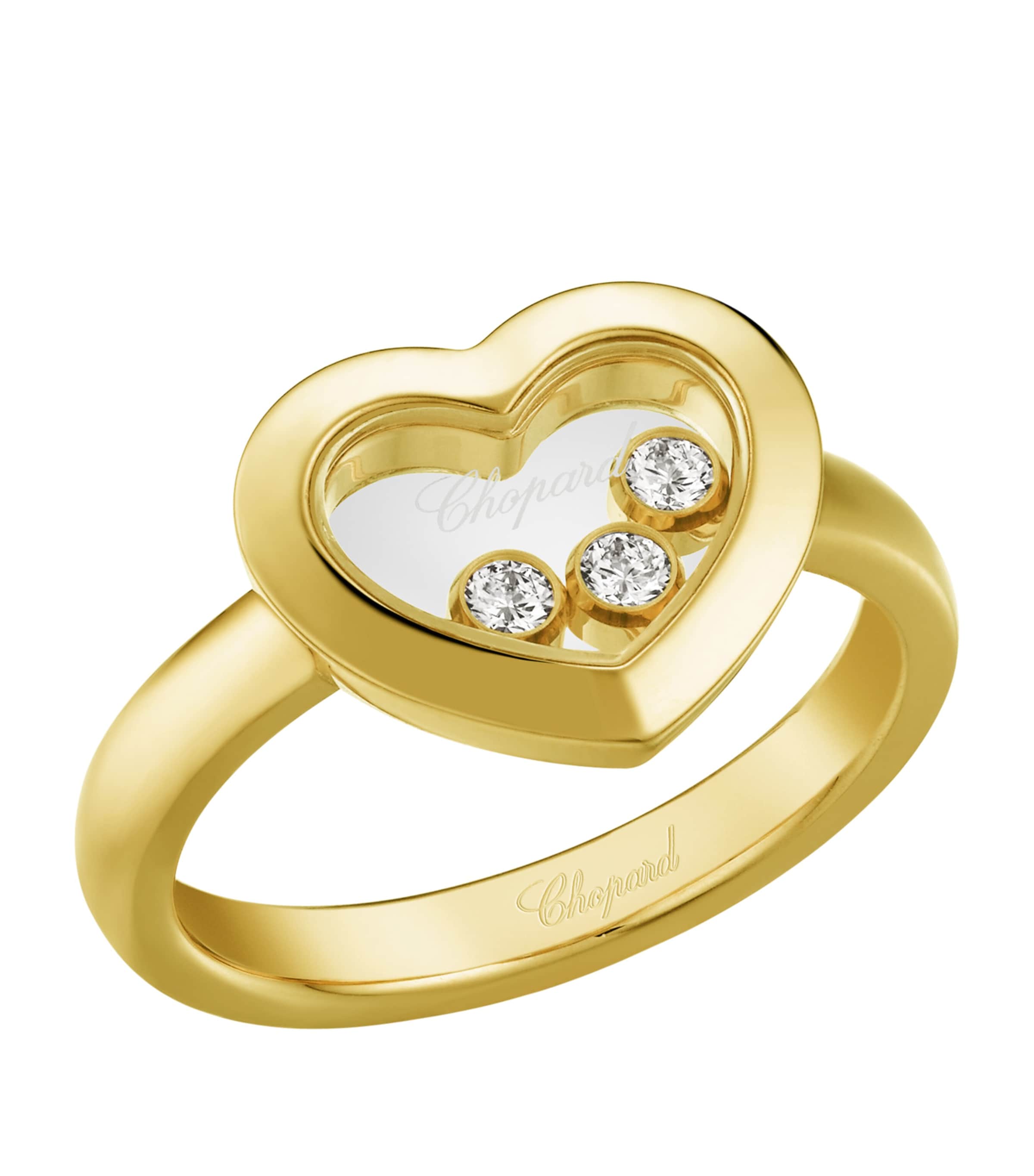 Yellow Gold and Diamond Happy Diamonds Icons Ring