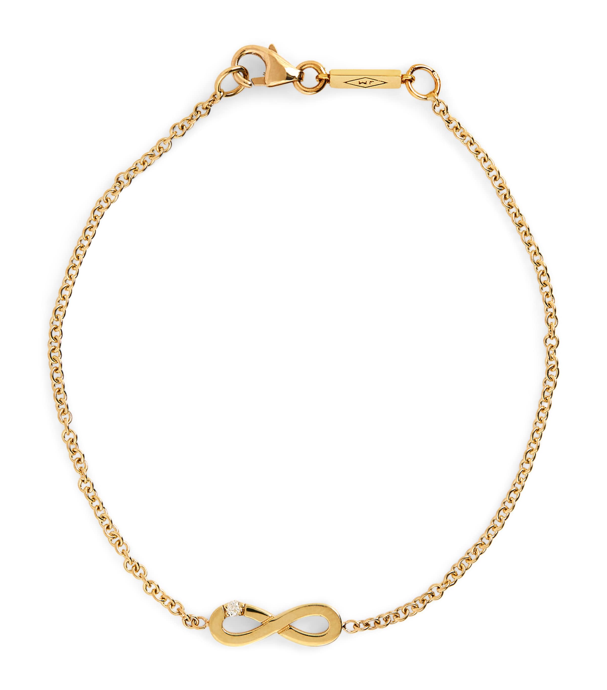 Yellow Gold and Diamond Infinity Chain Bracelet