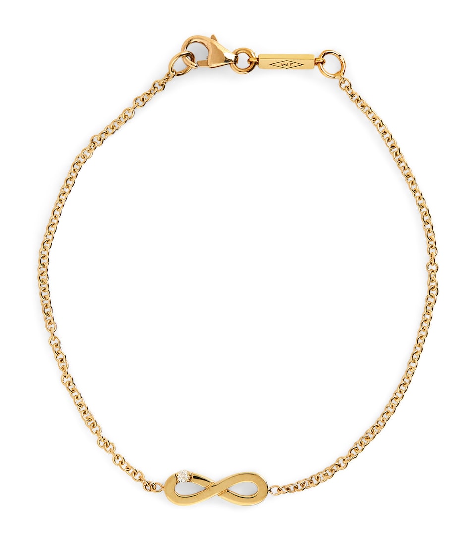 Yellow Gold and Diamond Infinity Chain Bracelet