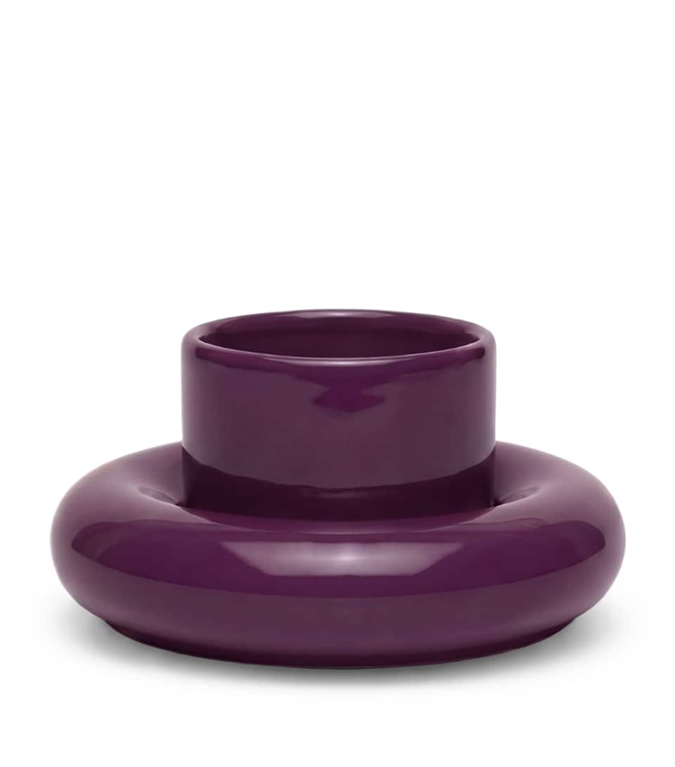 Gustaf Westman Glazed Ceramic Chunky Cup and Saucer Purple