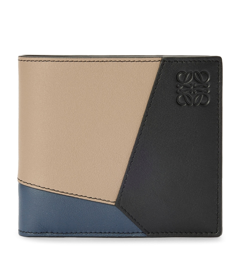 LOEWE Leather Puzzle Edge Wallet Indigo Dye/corda