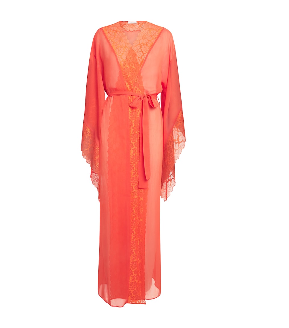 Silk Chiffon Long Robe