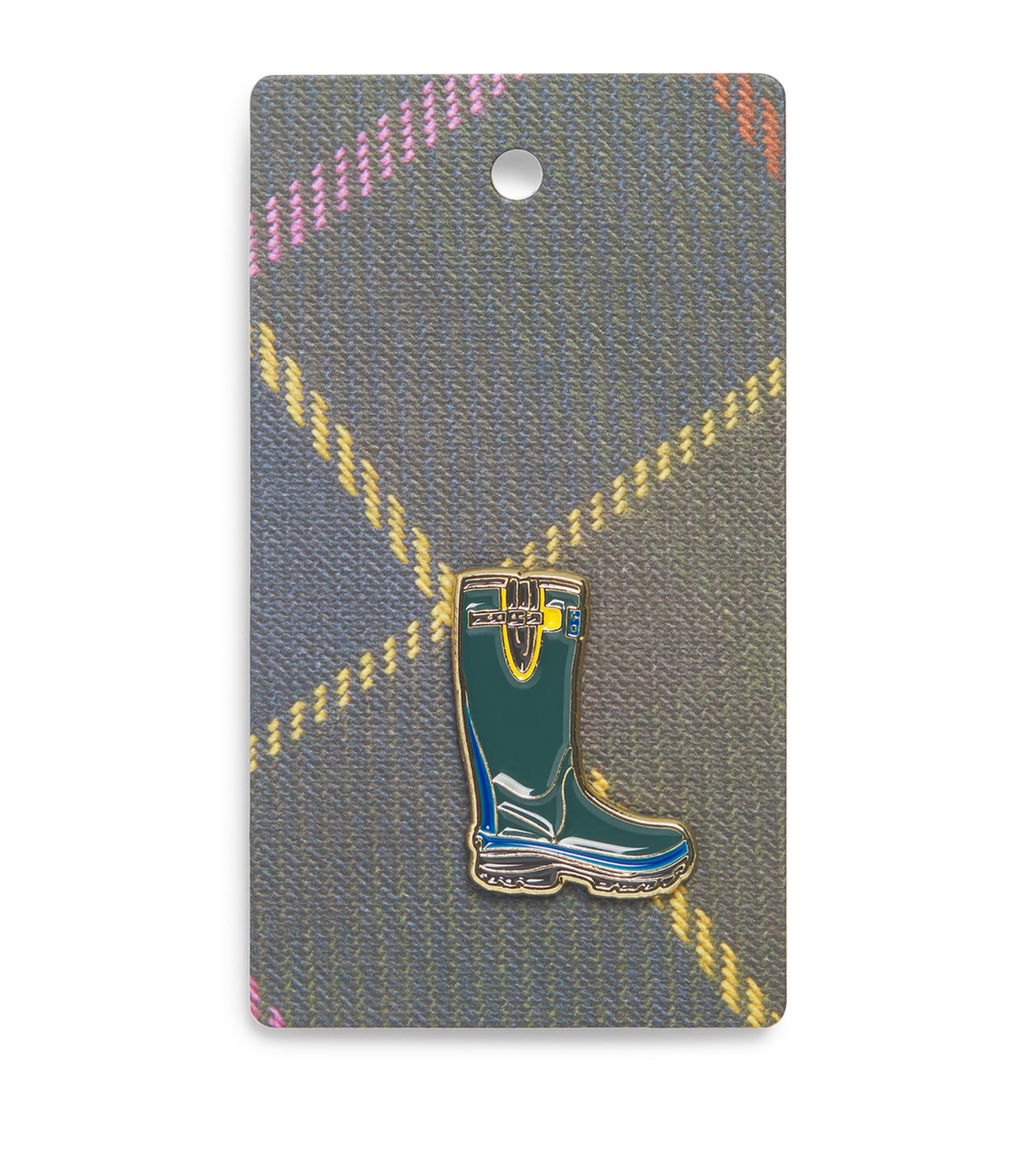 Barbour x Paul Smith Welly Boot Pin Badge Welly Boot