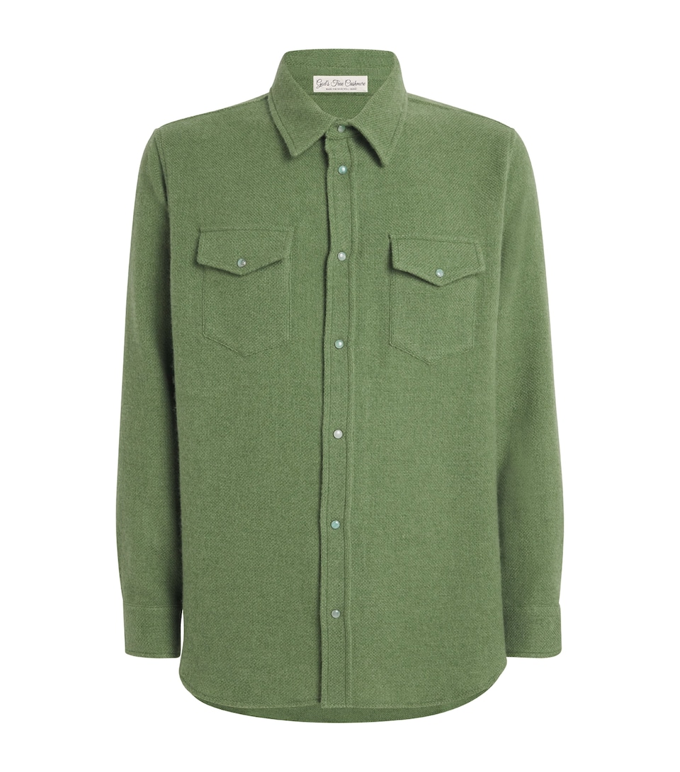 Unisex Cashmere and Emerald Willow Green Shirt