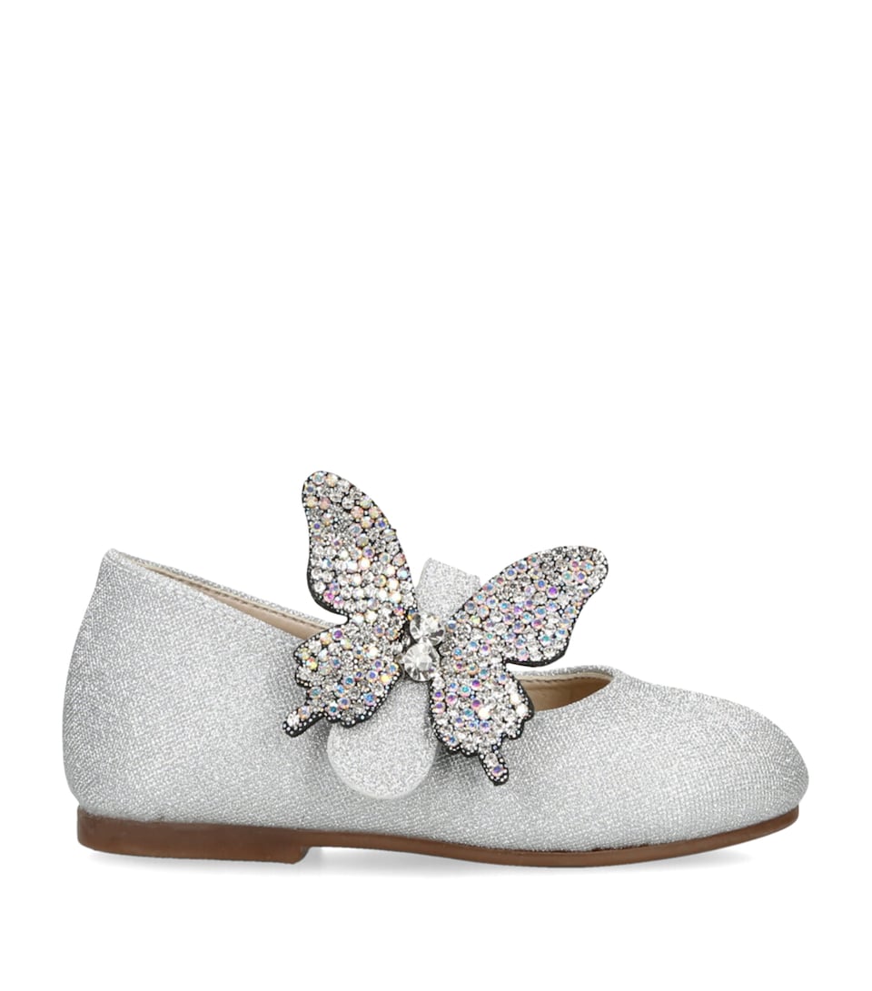 Crystal Butterfly Ballet Flats