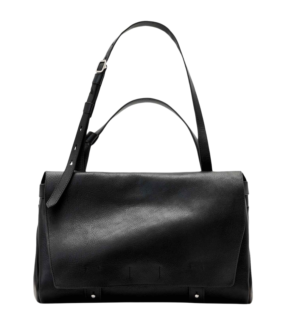 AllSaints Leather Joan Satchel Black