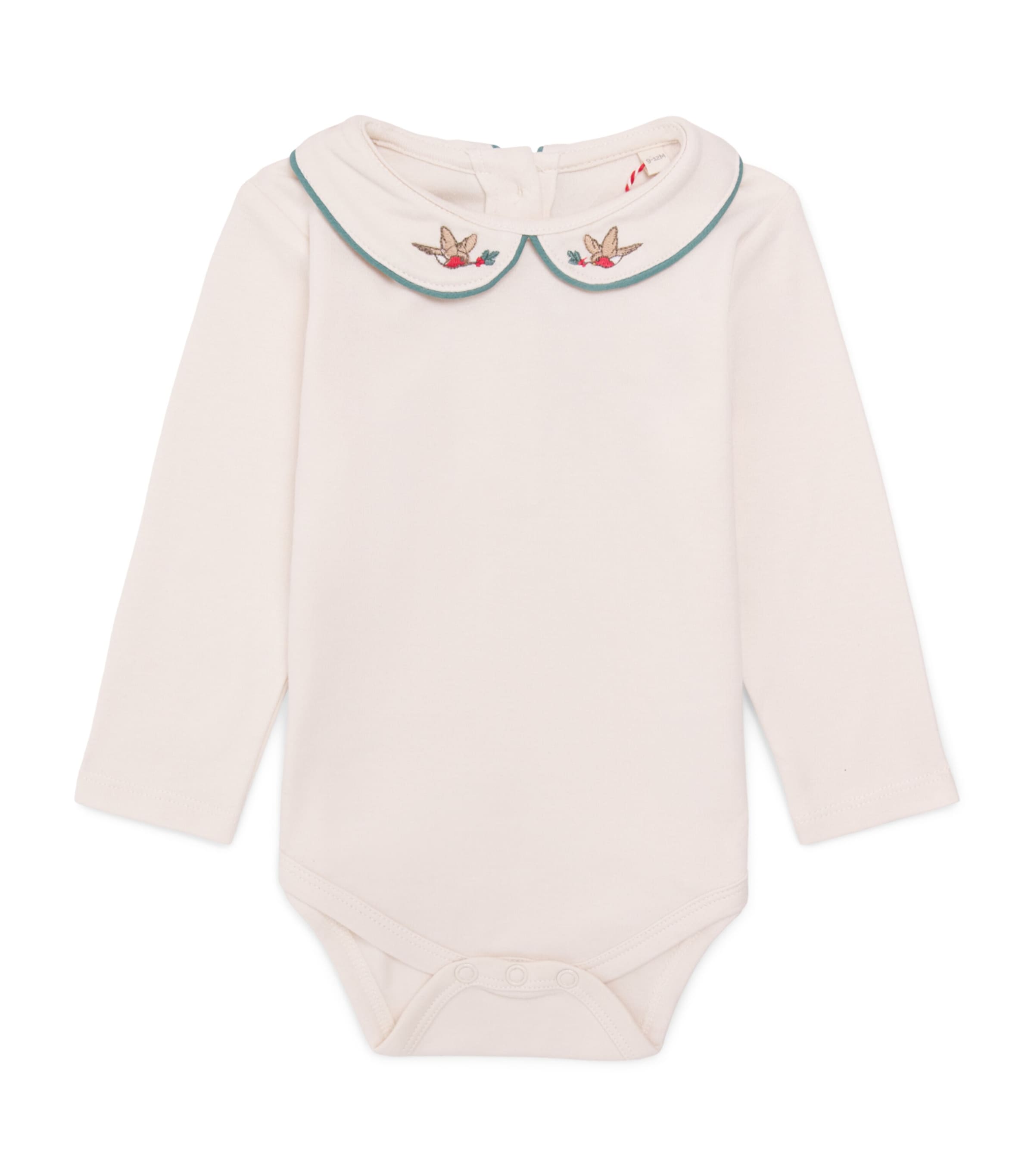 MORI Bamboo-Blend Embroidered Bodysuit (0-24 Months) Christmas Gardenia
