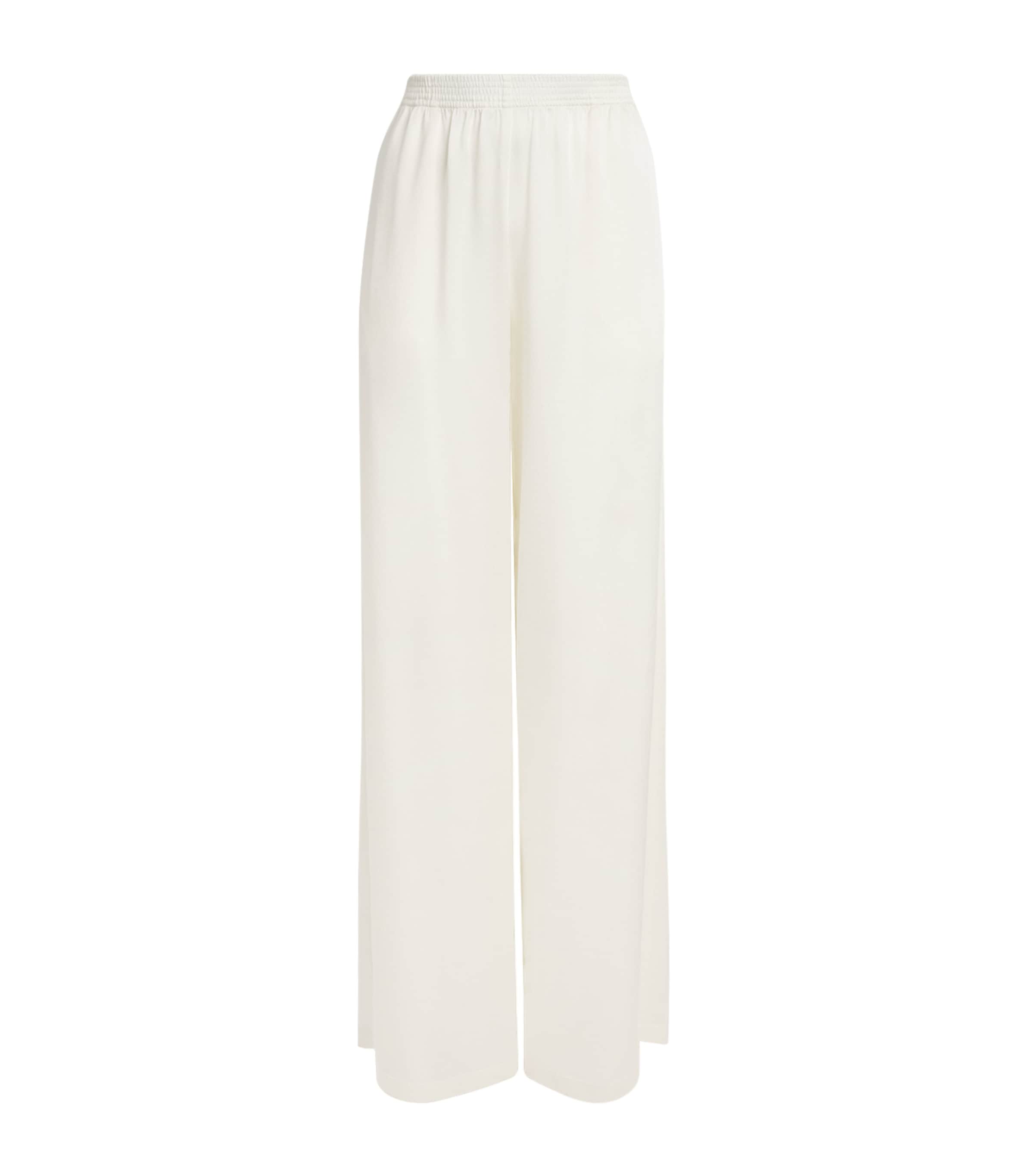 Crepe Wide-Leg Trousers