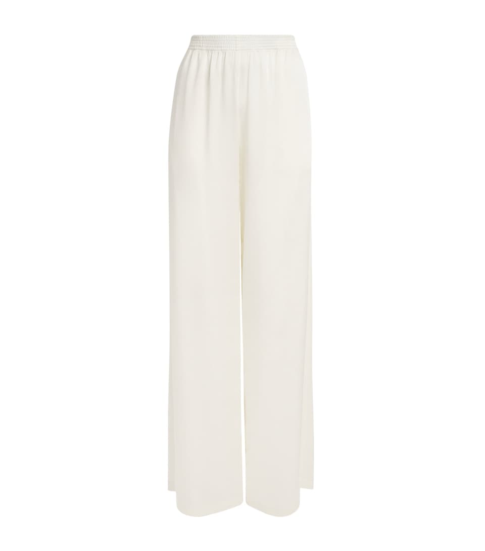 Crepe Wide-Leg Trousers