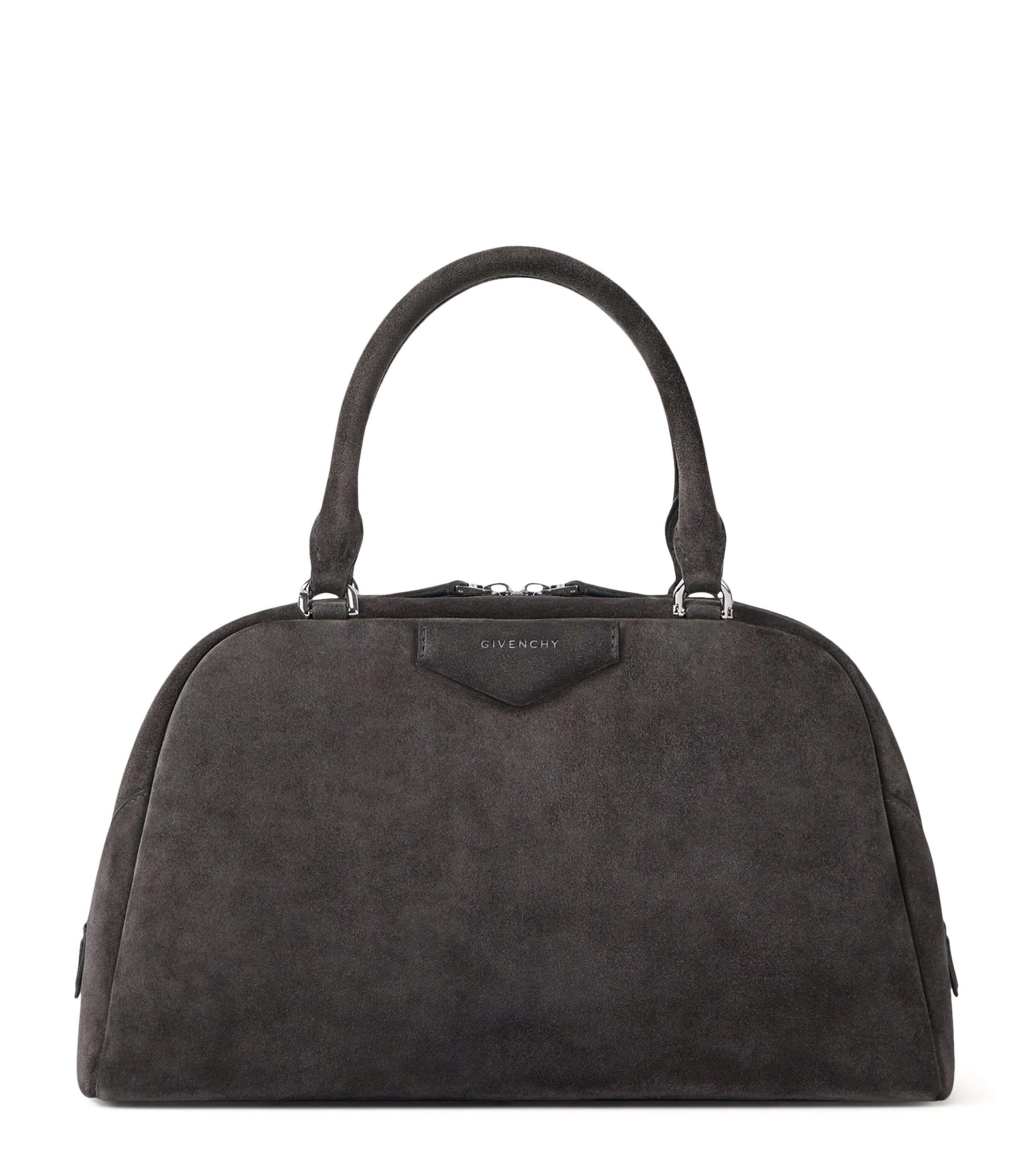 Suede Antigona Cube East-West Top-Handle Bag