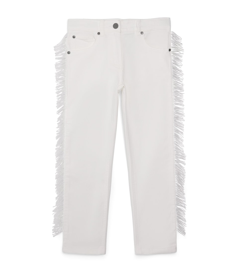 Stella McCartney Kids Fringe-Trimmed Straight Jeans (3-14 Years) Ivory