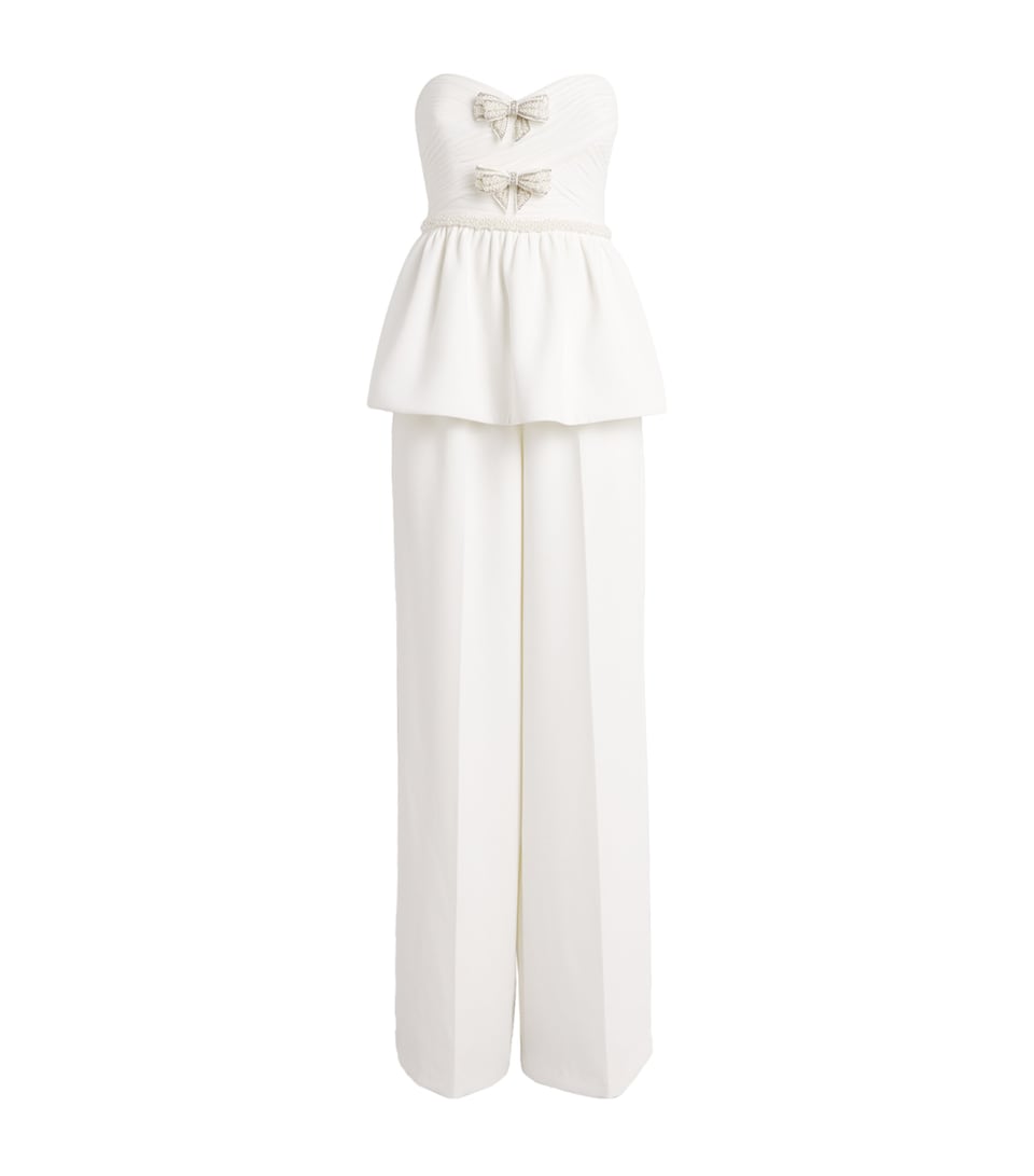 Organza Bow Peplum Jumpsuit