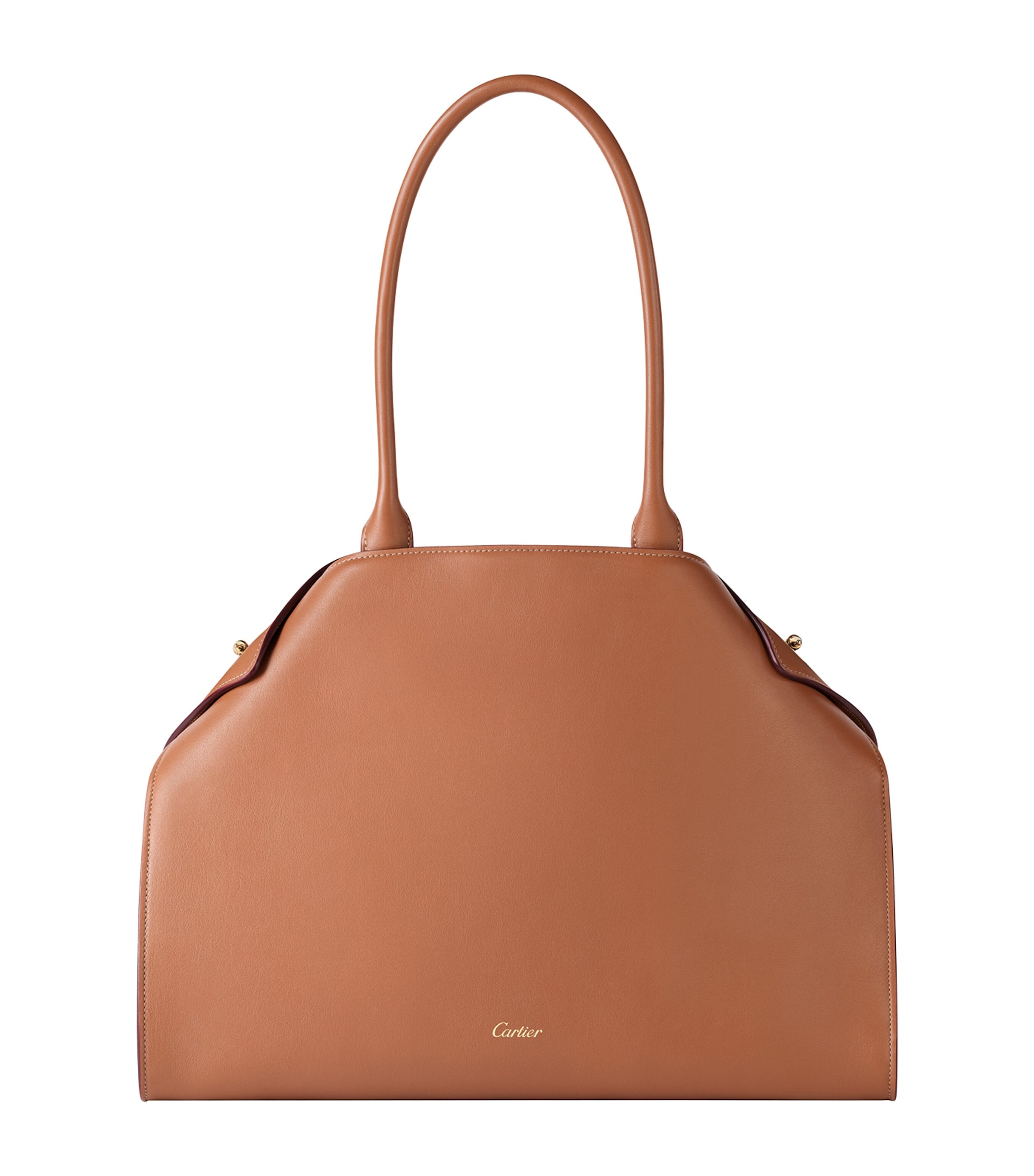 Cartier Medium Leather Clash Tote Bag Caramel