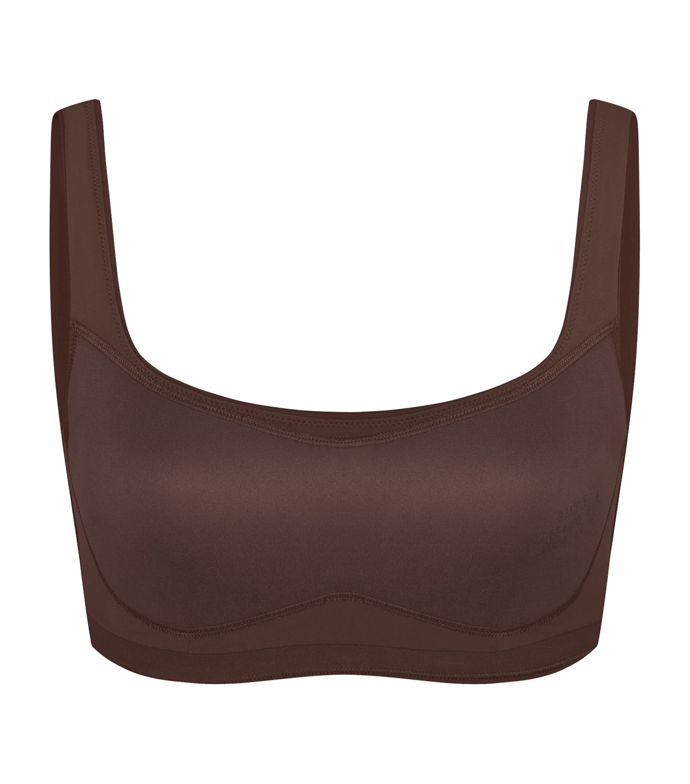 NikeSKIMS Womens NikeSKIMS Matte Sports Bra Dark Sepia