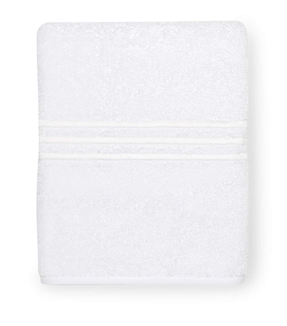 Pratesi Tre Righe Wash Cloth (30cm x 30cm) White/white