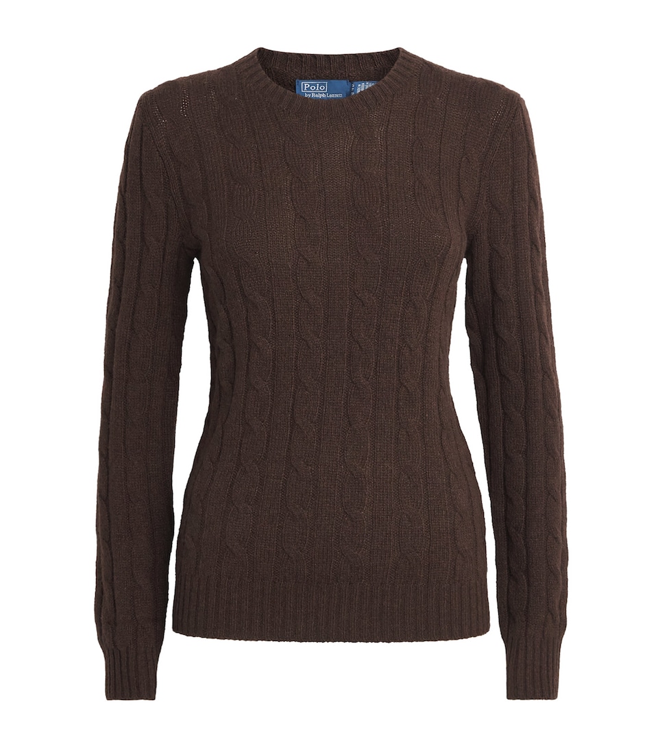 Polo Ralph Lauren Womens Wool-Cashmere Julianna Sweater Cedar Heather