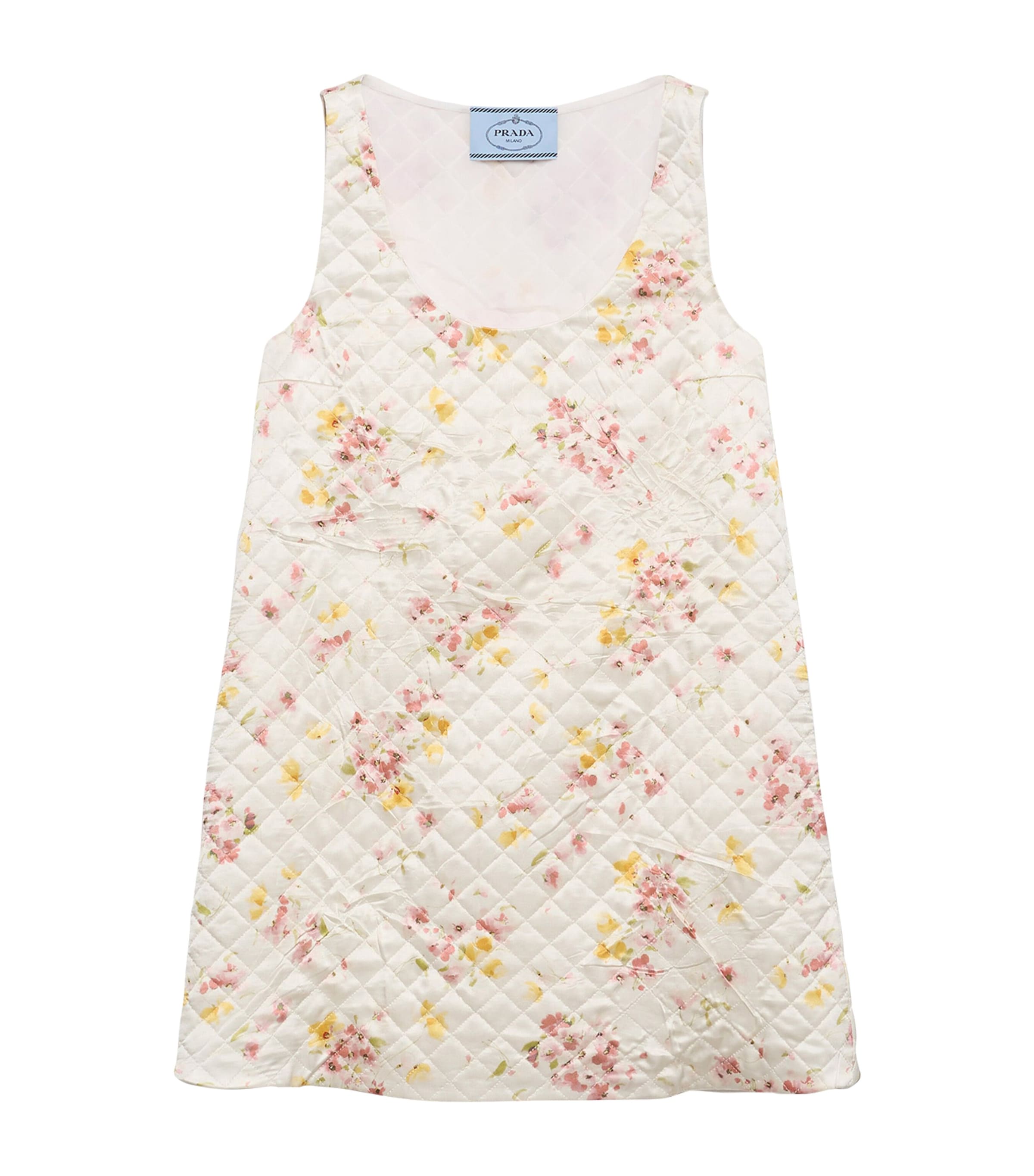 Quilted Satin Mini Dress