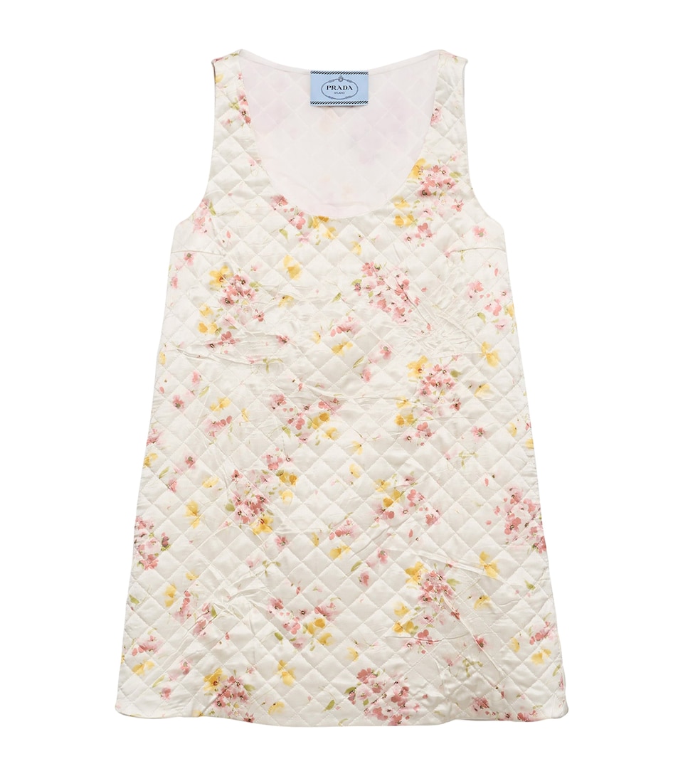 Quilted Satin Mini Dress