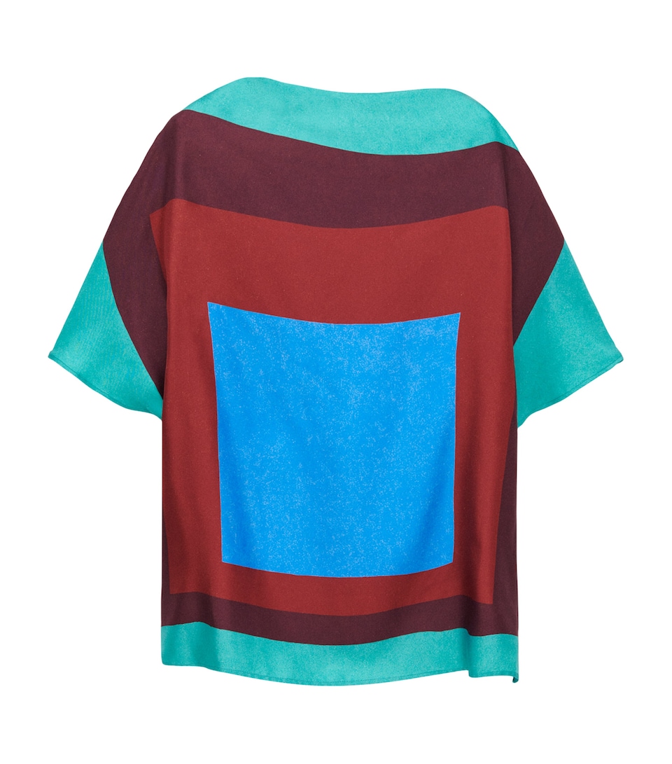 Silk Scarf-Effect T-Shirt