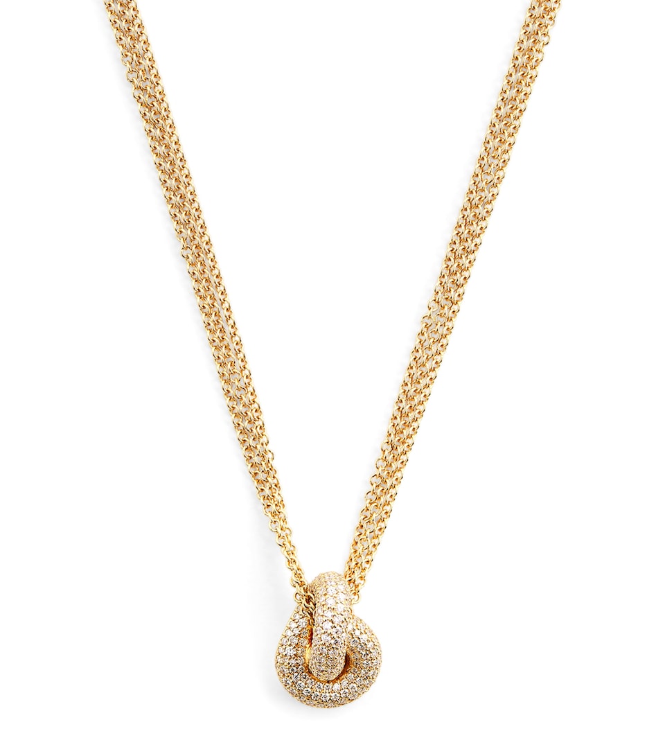 Yellow Gold and Diamond Legacy Knot Necklace