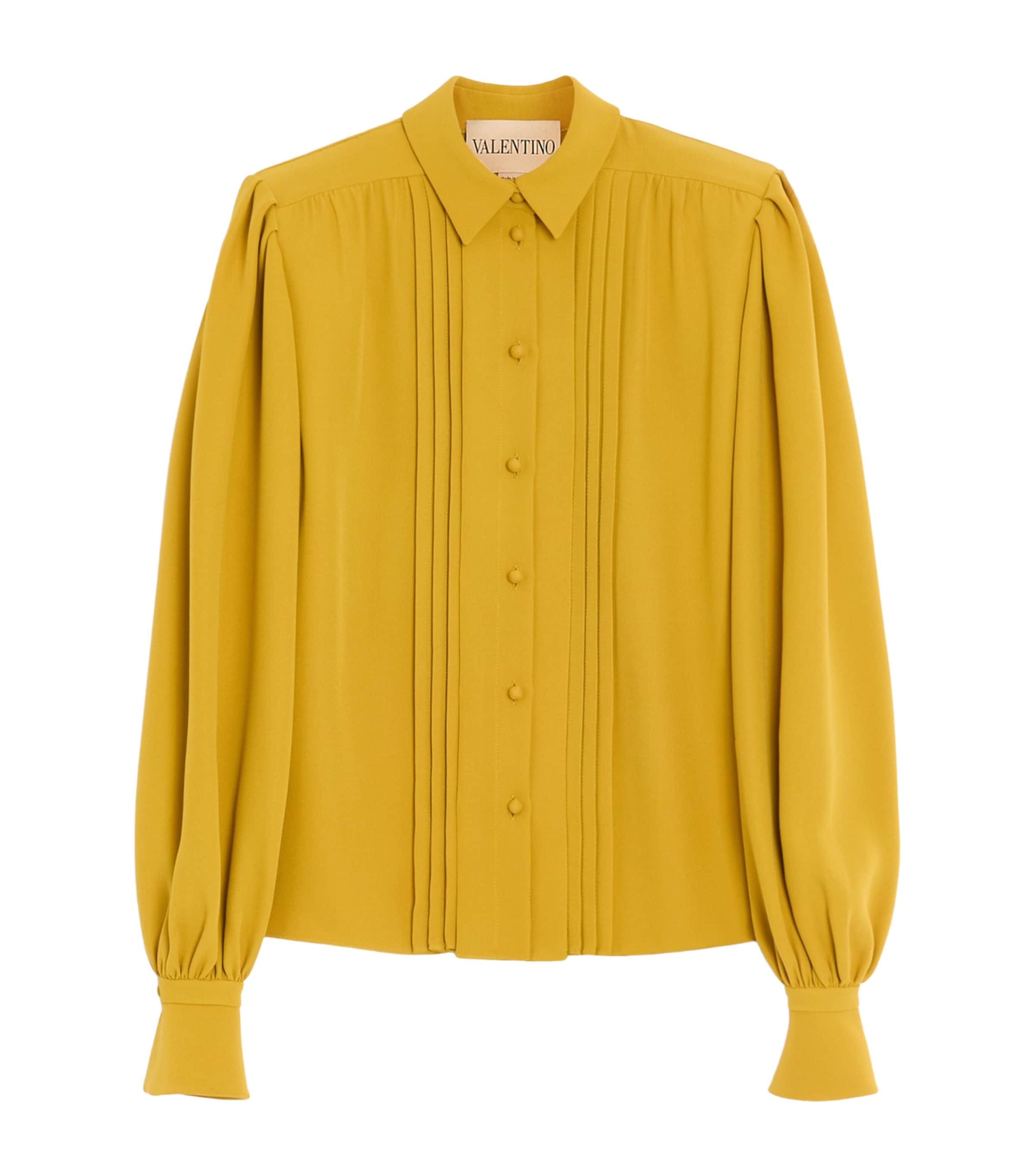 Valentino Womens Silk Pleated Shirt
