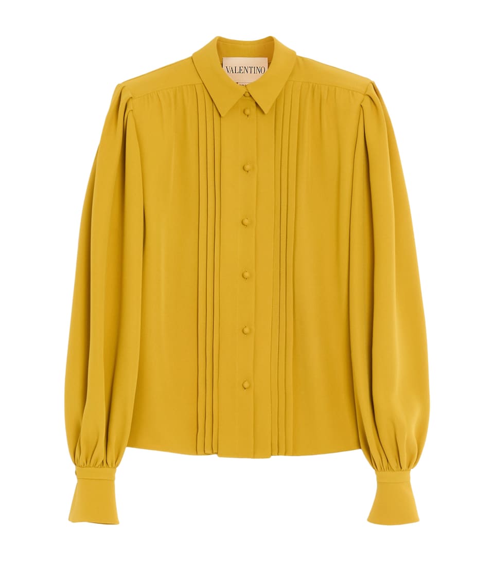 Valentino Womens Silk Pleated Shirt