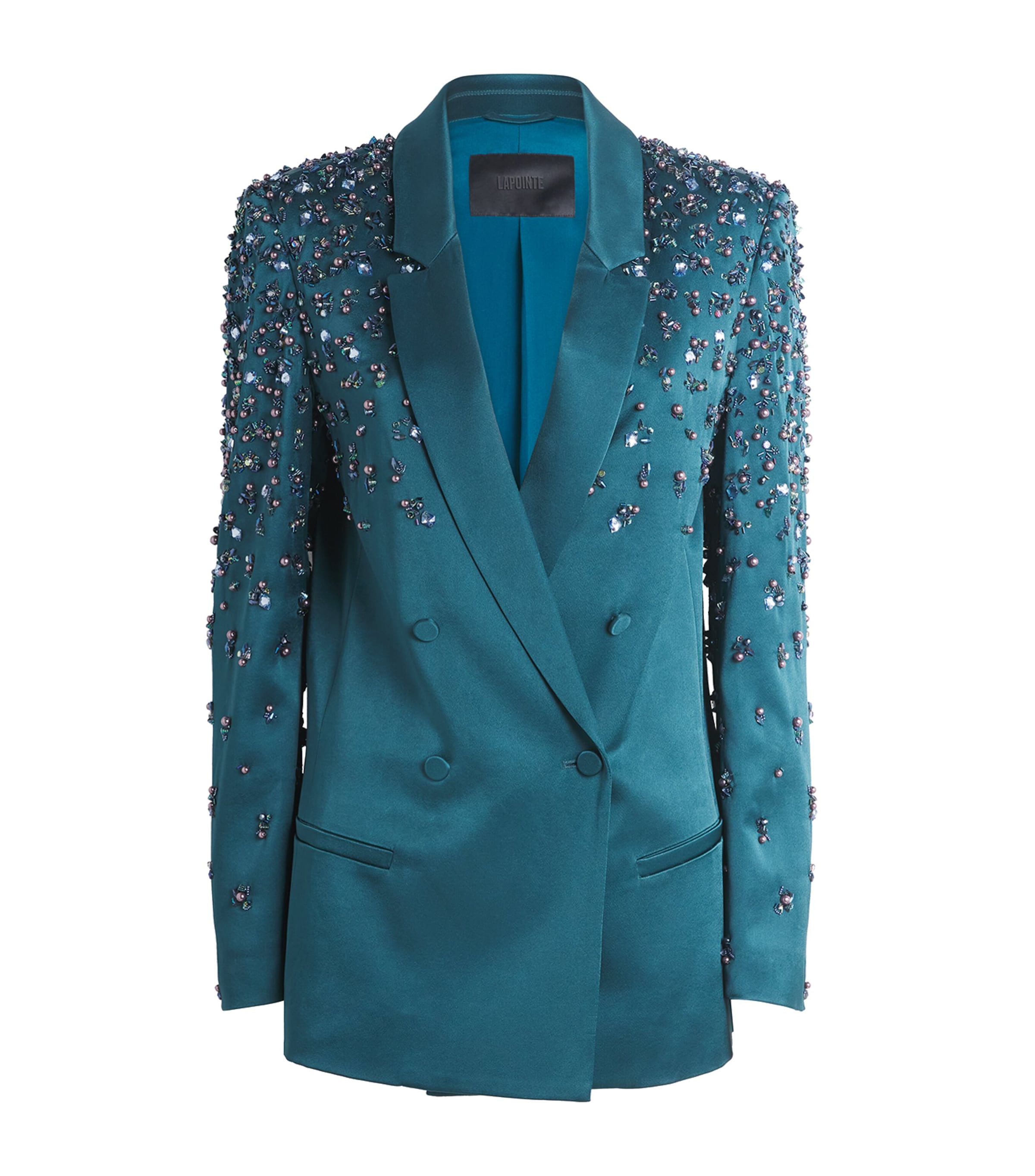 Satin Embellished Blazer