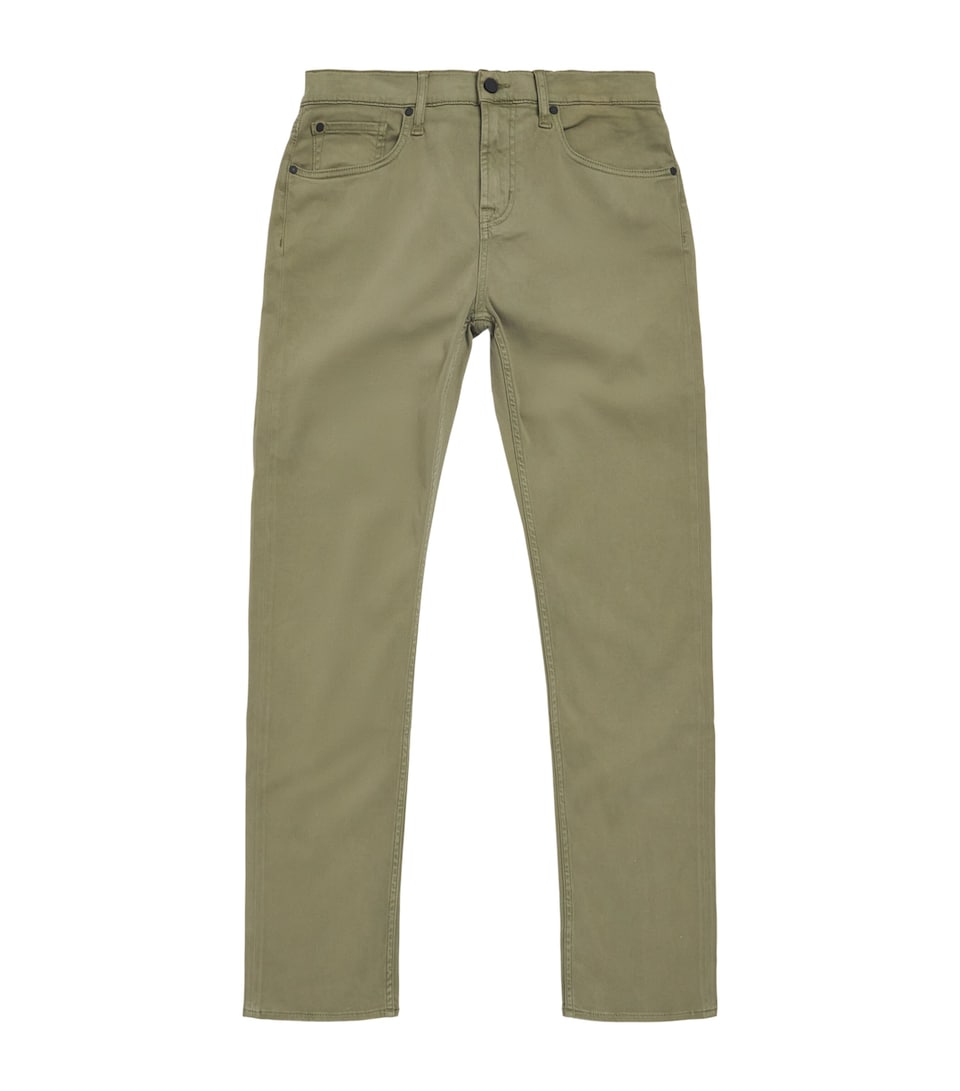 7 For All Mankind Mens Slimmy Luxe Performance Chinos Green