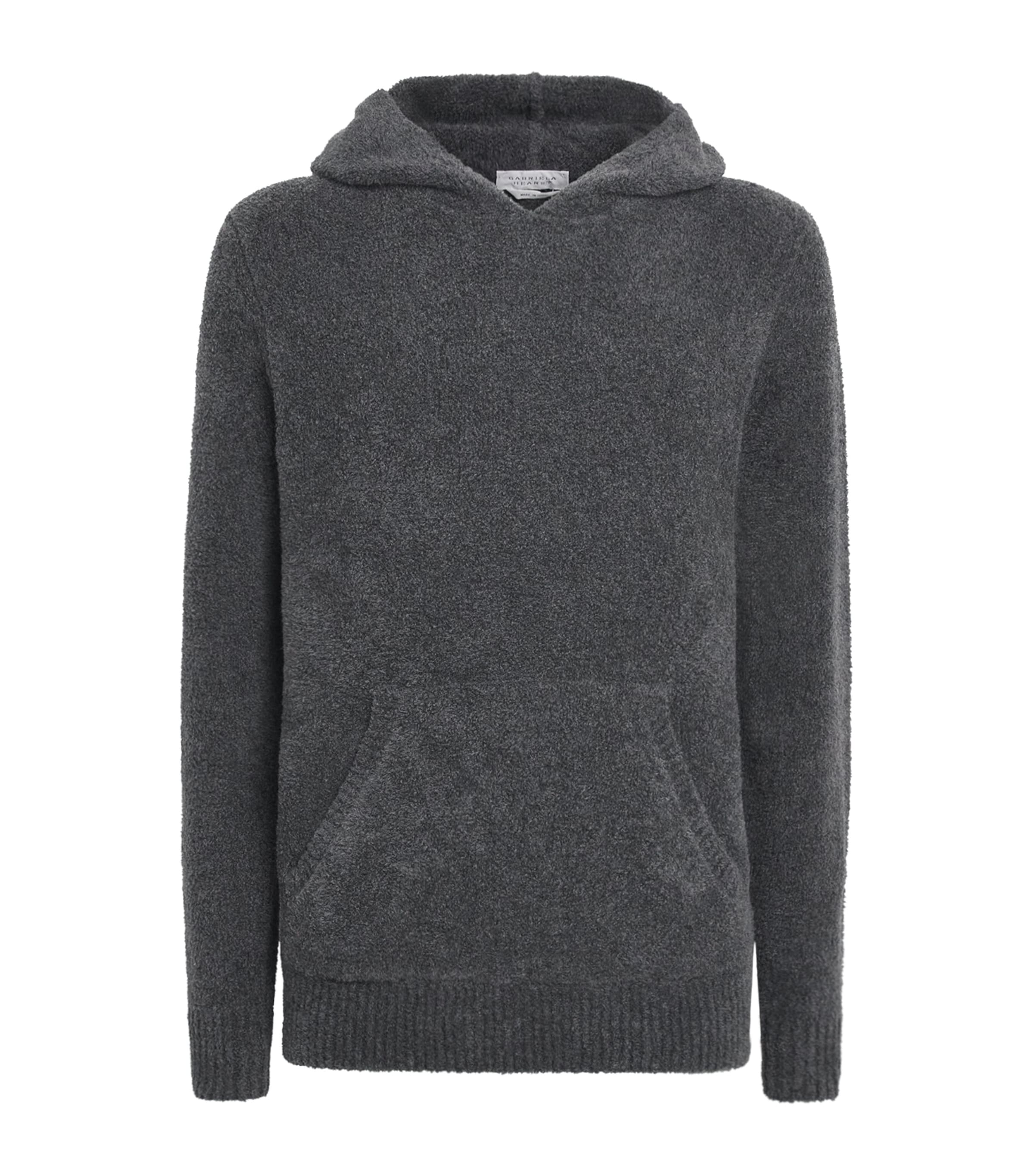 Gabriela Hearst Mens Cashmere-Silk Datum Hoodie Charcoal