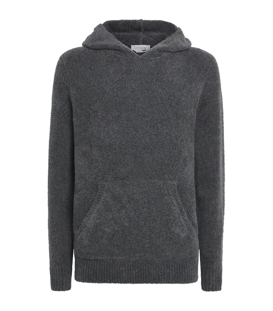 Gabriela Hearst Mens Cashmere-Silk Datum Hoodie Charcoal