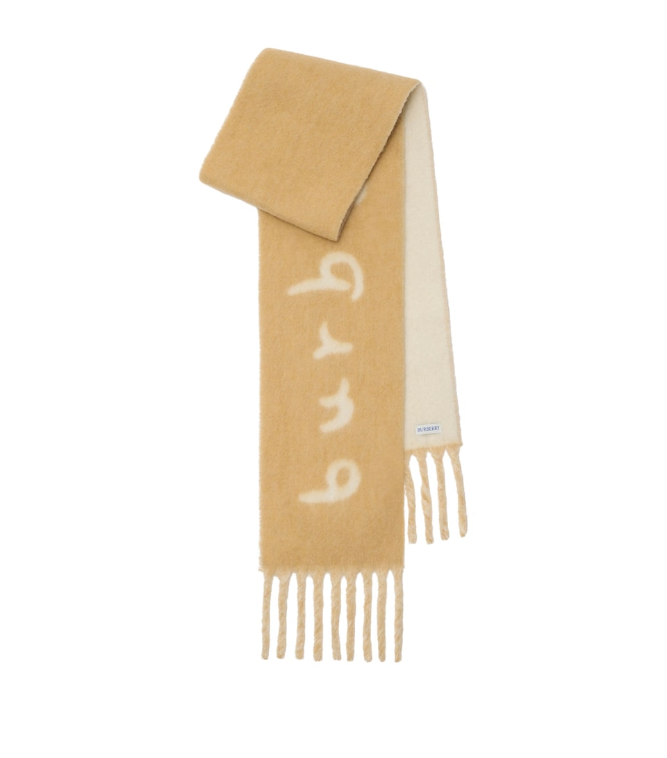 Alpaca-Blend Reversible Logo Scarf