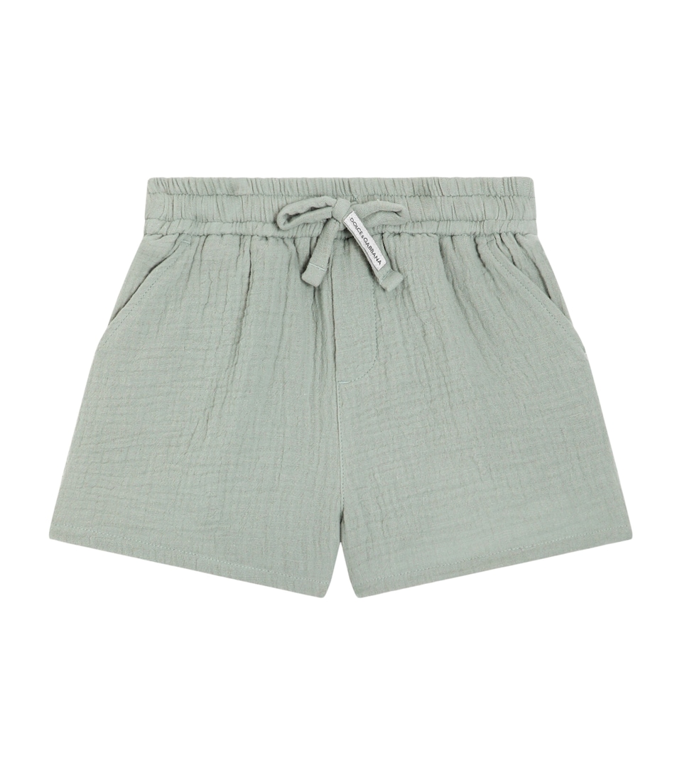 Dolce&Gabbana Kids Cotton Bermuda Shorts (3-30 Months) Blue/black