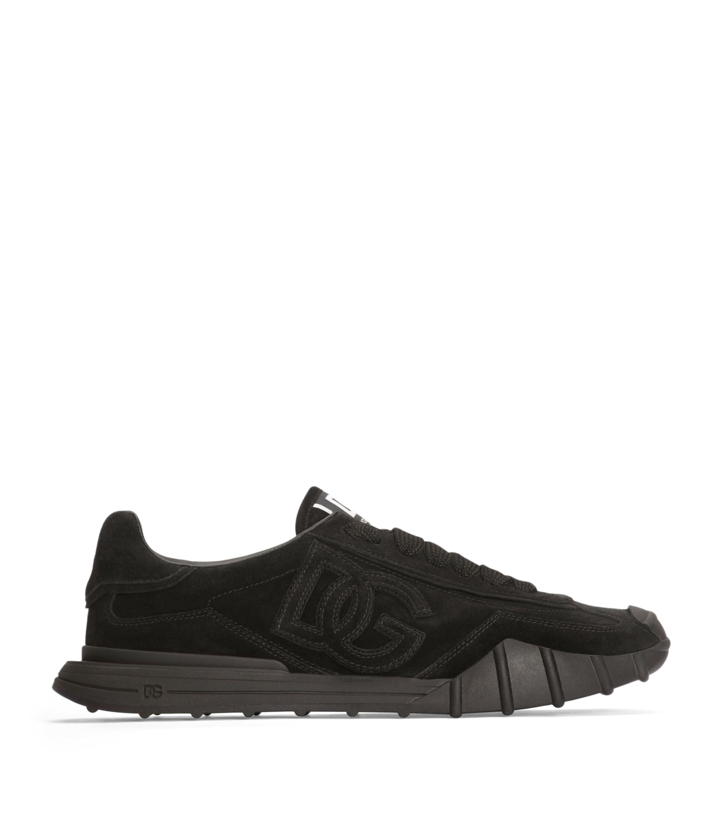 Dolce&Gabbana Suede Athletic Sneakers Black/black