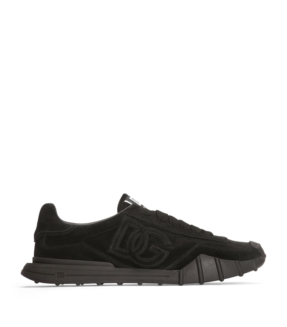 Dolce&Gabbana Suede Athletic Sneakers Black/black