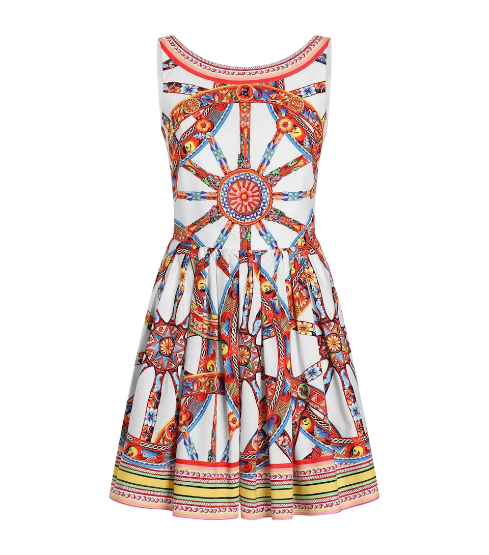 Dolce&Gabbana Womens Carretto Mini Dress Combined Colou