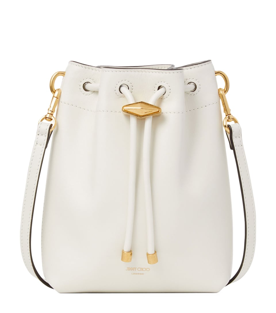 Mini Leather Cinch Bucket Bag