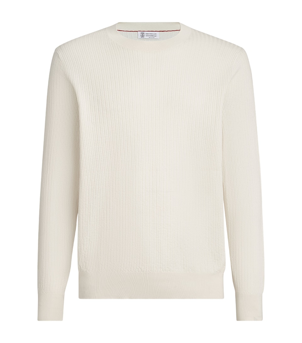 Brunello Cucinelli Mens Cotton Ribbed Sweater
